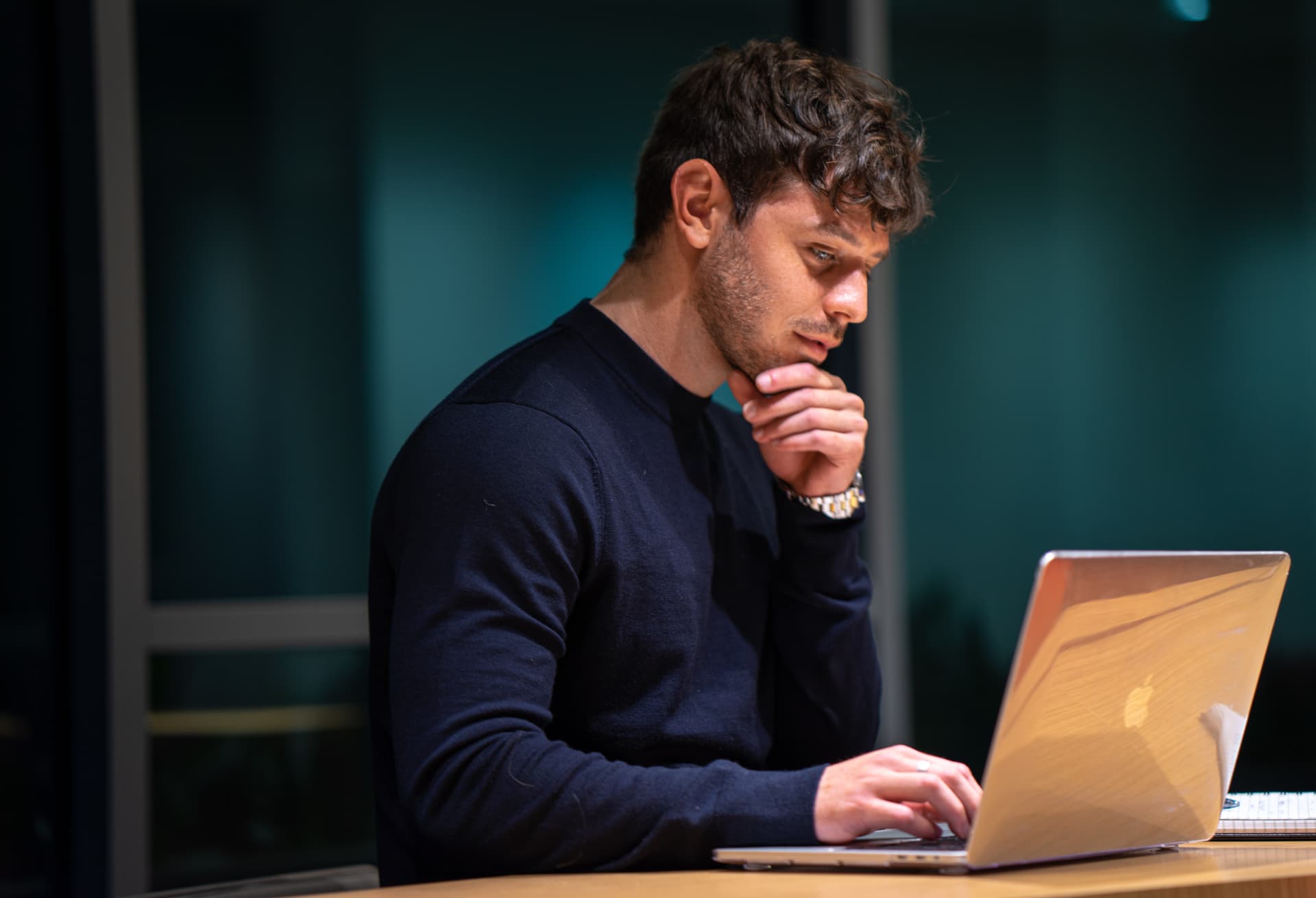 Man taking notes